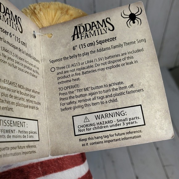 The Adam's Family Singing Pugsley 6" Squeezer Collectible Sings Theme Song NWT - Picture 13 of 15